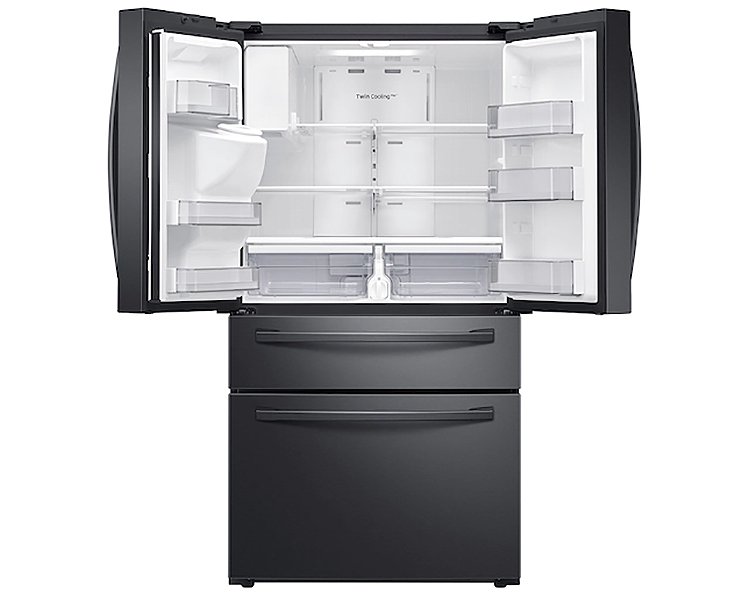  ADA 28 Cu. Ft. Fingerprint Resistant Black Stainless Steel 4-Door French Door Refrigerator With FlexZone Drawer