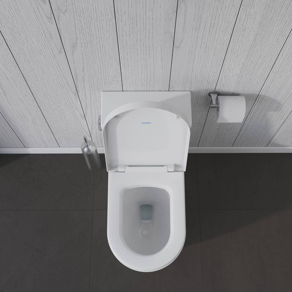 Duravit ME by Starck 1-piece 1.28 GPF Single Flush Elongated Toilet in. White (Seat Not Included ) 2185010002