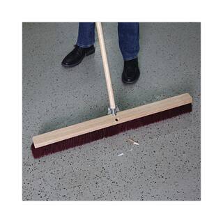 ProLine 36 in. Maroon Stiff Polypropylene Floor Brush Head with 3-14 in. Brush BWK20336