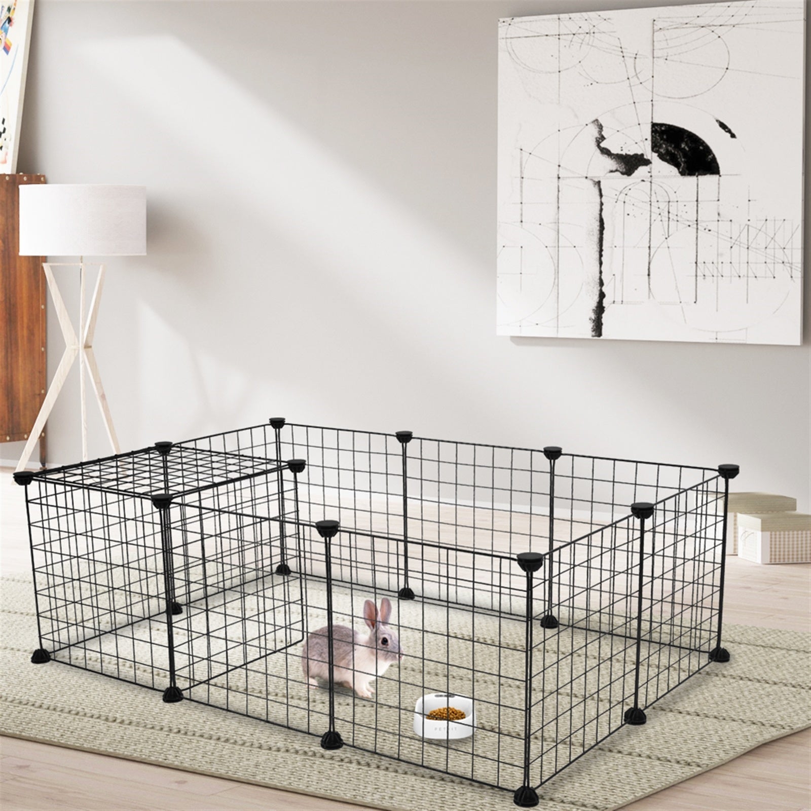 CHICIRIS Pet Playpen， Small Animal Cage Indoor Portable Metal Wire Yard Fence for Small Animals， Guinea Pigs， Rabbits Kennel Crate Fence Tent YF