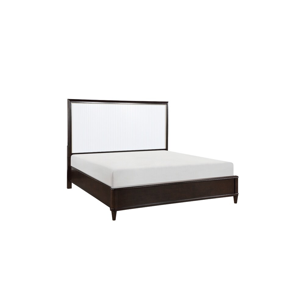 Eden 5 Piece White Espresso Panel Bedroom Set