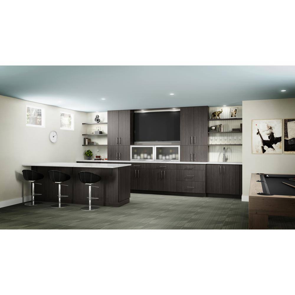 Hampton Bay Designer Series Edgeley Assembled 30x12x12 in. Wall Bridge Kitchen Cabinet in Thunder W3012-EDTH