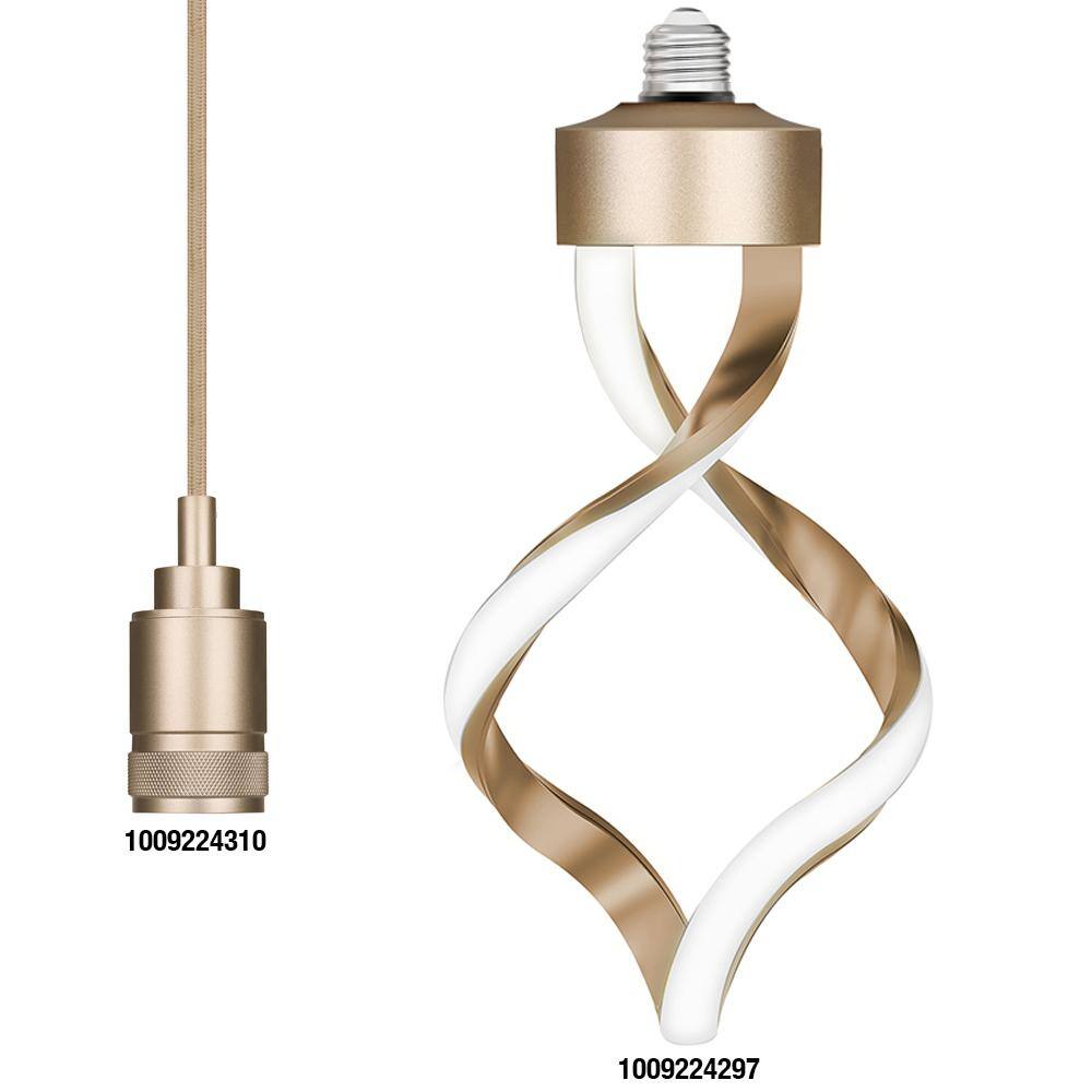 Feit Electric 60-Watt Equivalent Dimmable Oversized Spiral LED Light Bulb With Matte Gold Finish and Frosted Lens Bright White 3000K SPIRAL930CAMGHDRP