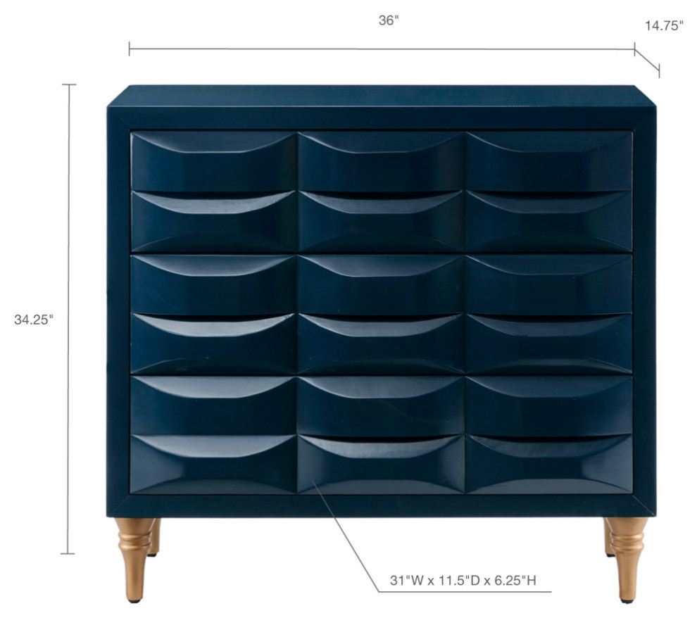 Madison Park Rubrix 3 Drawer Chest   Traditional   Accent Chests And Cabinets   by Olliix  Houzz