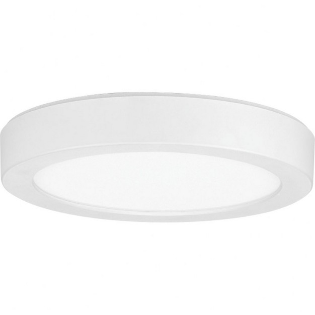 Progress Lighting Edgelit 1 light Flush Mount White Polycarbonate Shade Collection Edgelit Flush Mount 1 light White Polycarbonate Shade