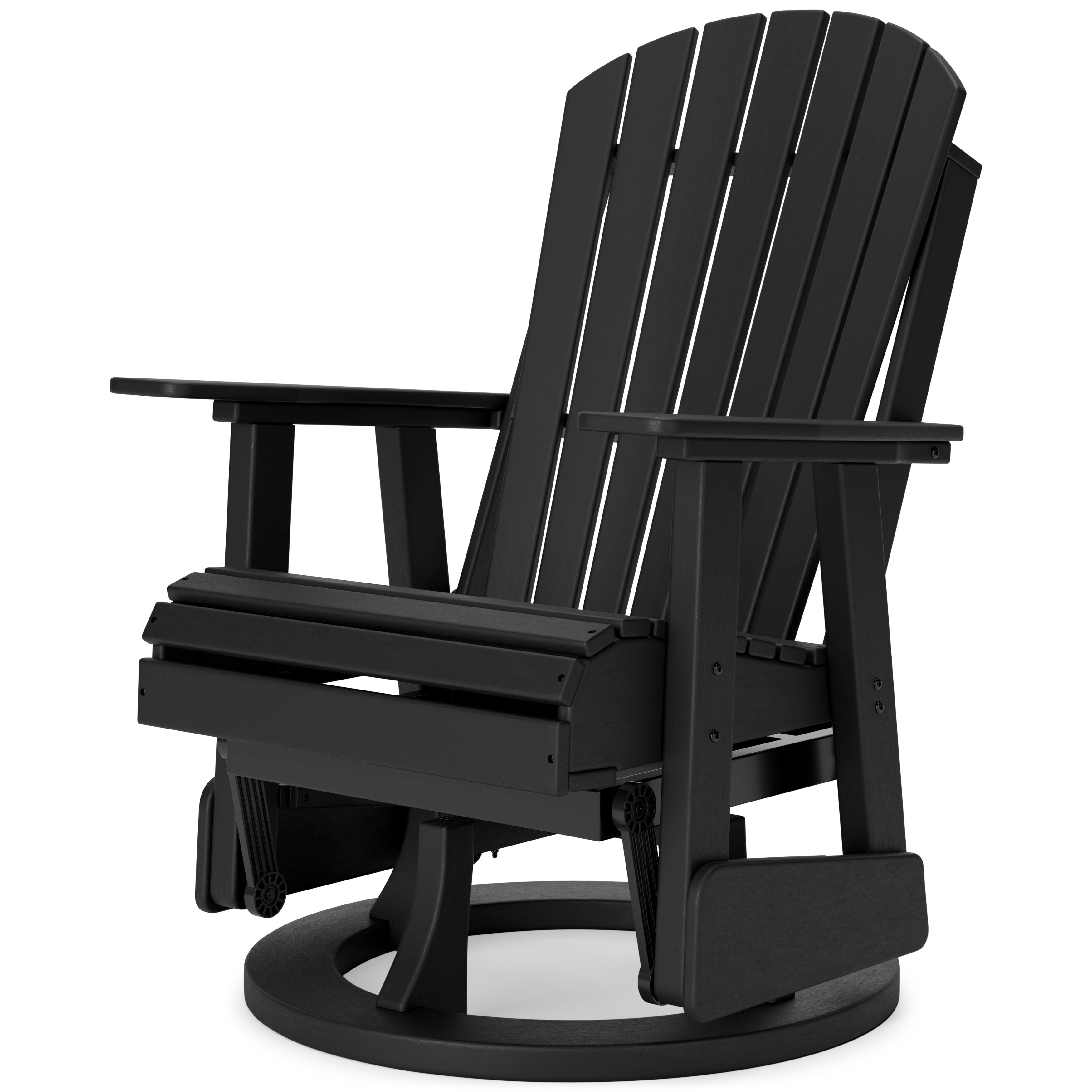 Poly Black Outdoor Swivel Glider Chair