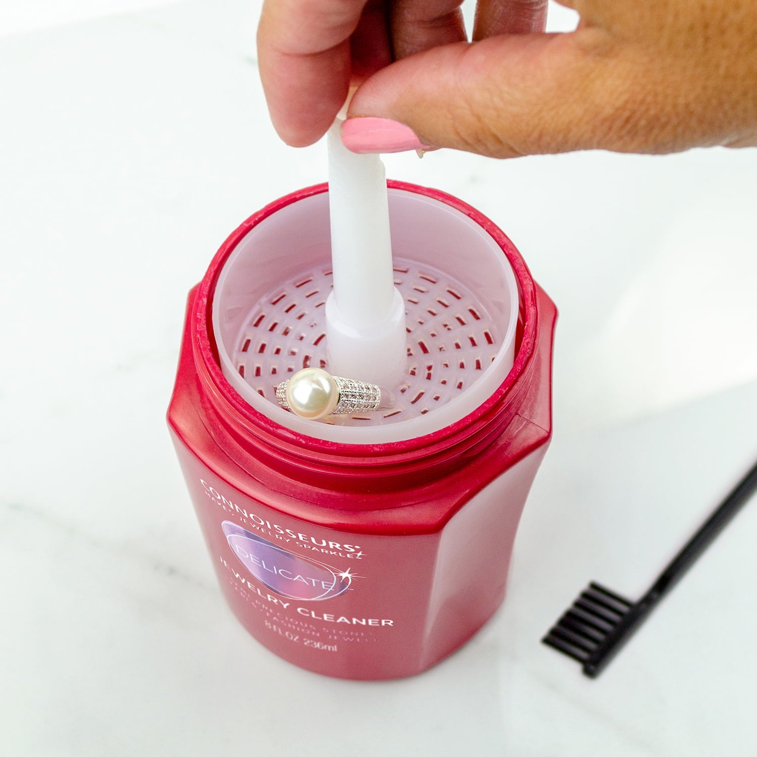 Connoisseur's Delicate Liquid Dip Jewelry Cleaner in Red Packaging