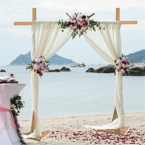 Solid Garden Wood Arch Backdrop Stand Flower Archway for Wedding Ceremony Decor