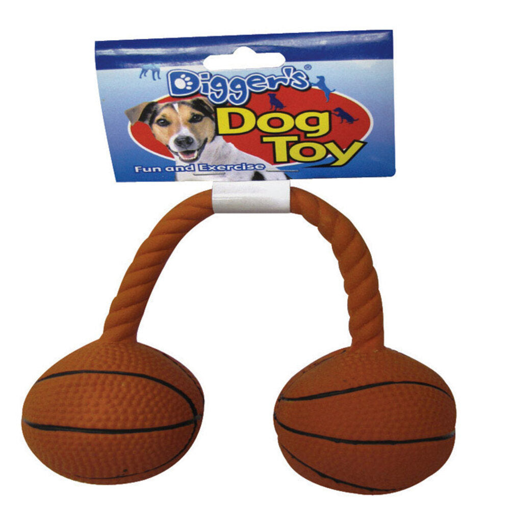 TWIN BASKETBALLS TUG TOY