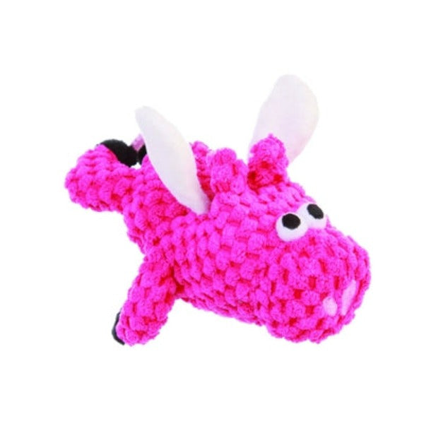 Checkers Flying Pig Plush Dog Toy