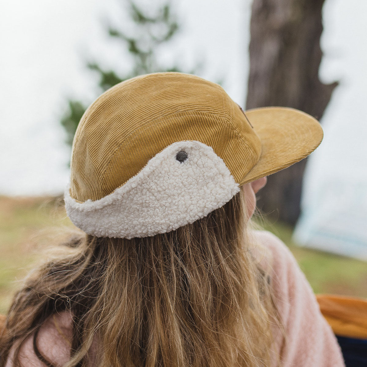 Cord Daytime Sherpa Lined Hat - Sandy Brown