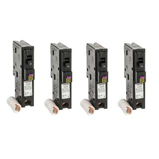 Square D Homeline 20 Amp Single-Pole Dual Function (CAFCI and GFCI) Circuit Breaker (4-Pack) HOM120DFC4