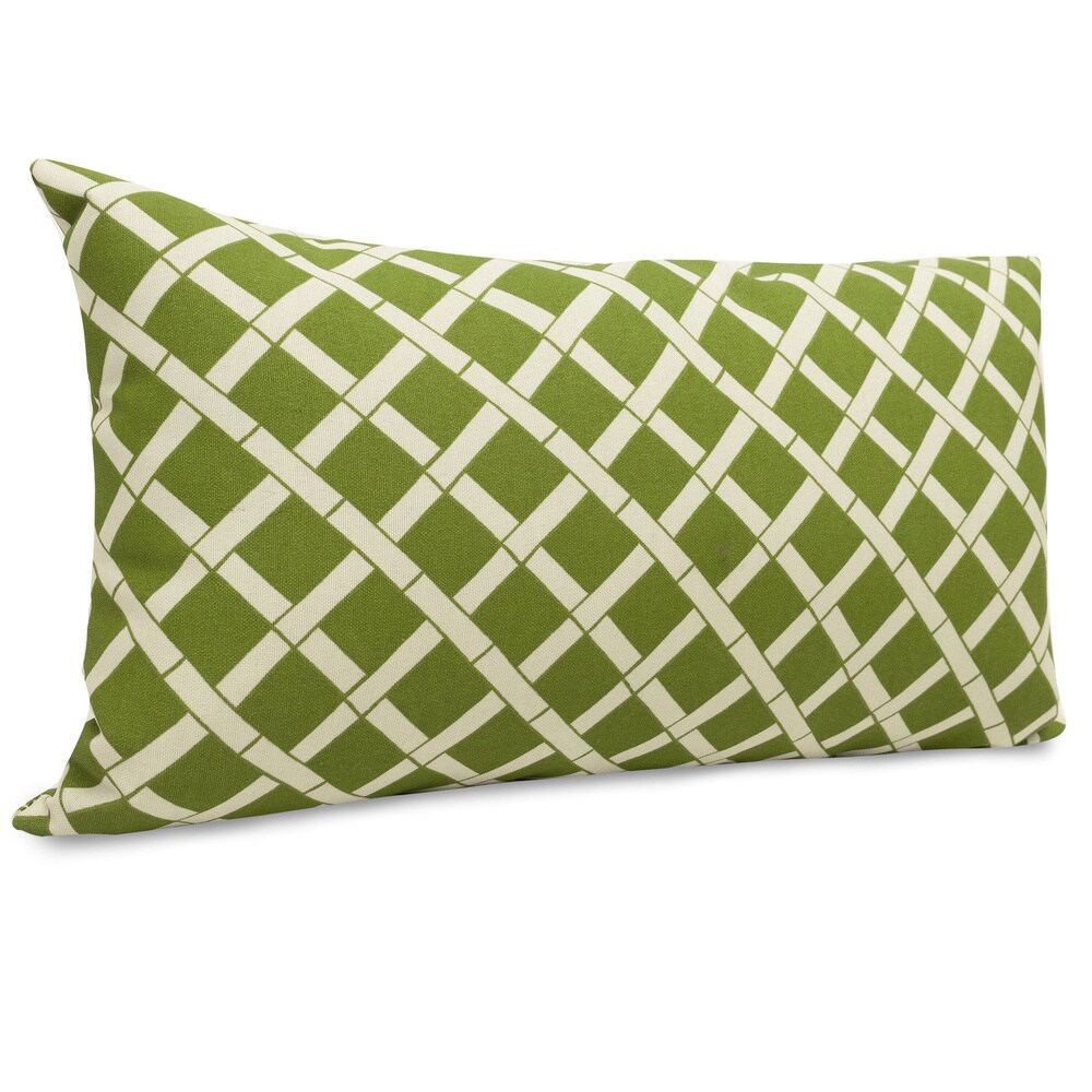 Majestic Home Goods Indoor Outdoor Bamboo Small Decorative Throw Pillow 20 X 12