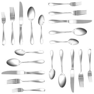 MARTHA STEWART Sutton 20-Piece Stainless Steel Flatware Set 985116478M