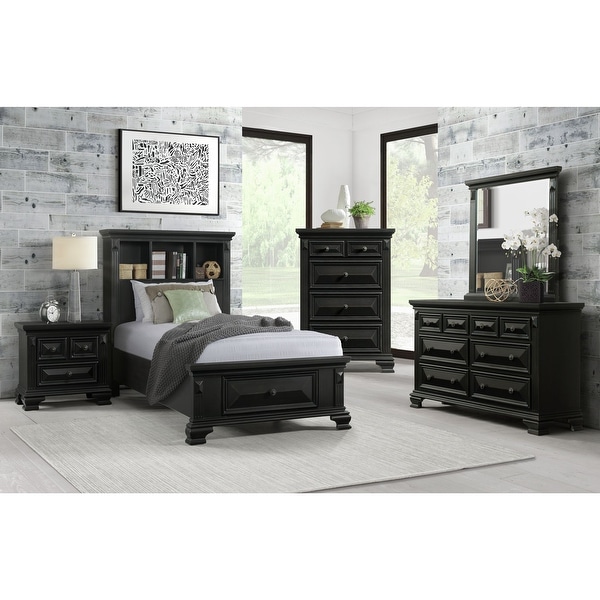 Picket House Furnishings Trent Twin Storage 3PC Bedroom Set in Black - - 31291729