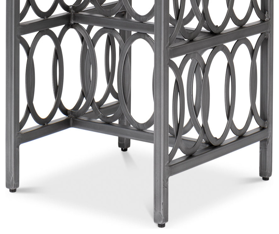 Olympia Square End Table White Marble Top   Traditional   Side Tables And End Tables   by Sideboards and Things  Houzz