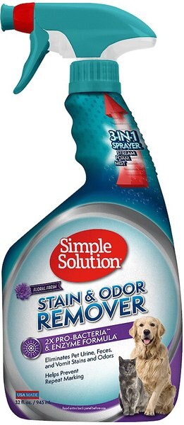 Simple Solution Pet Stain and Odor Remover with Pro-Bacteria and Enzyme Formula