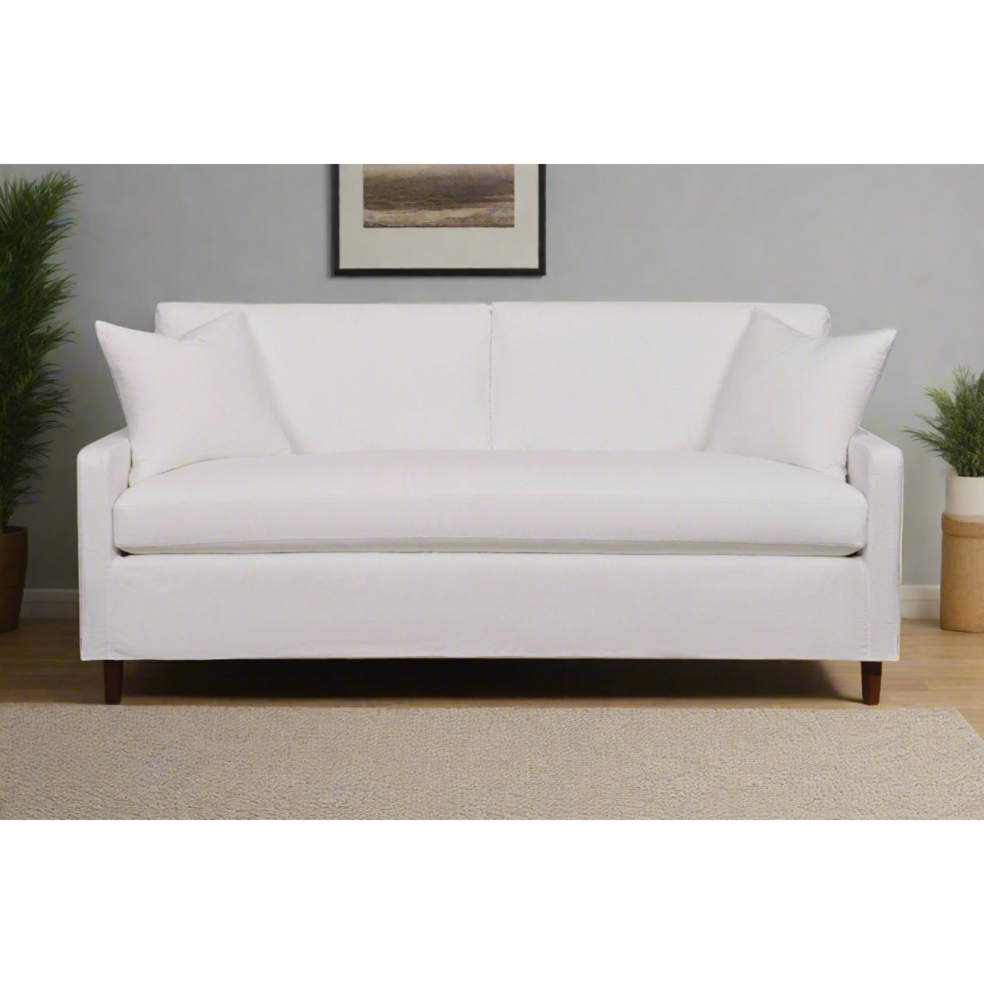 Lena 91 Slipcovered Bench Seat Sofa