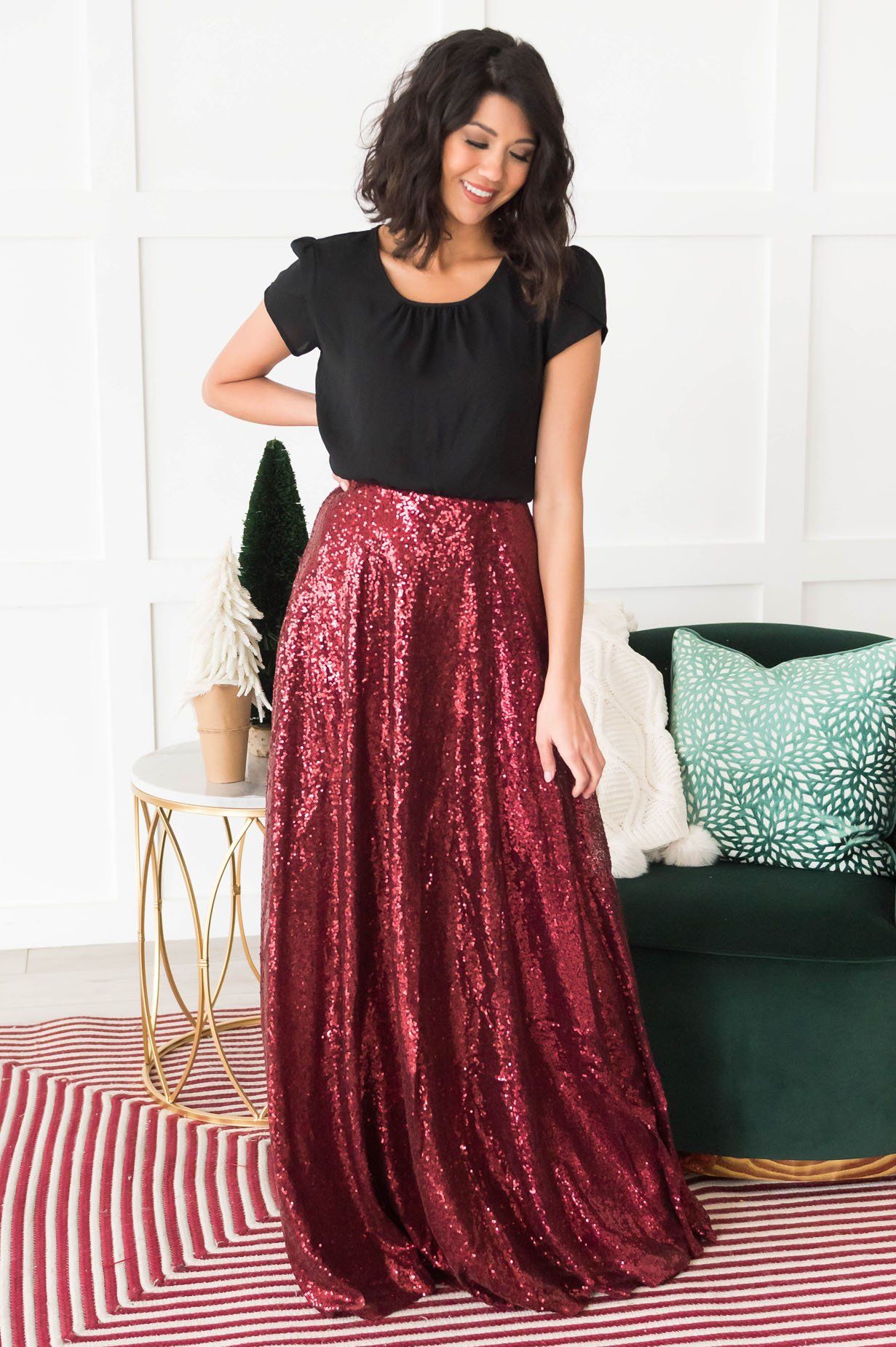 Glamorous Gala Sequin Maxi Skirt