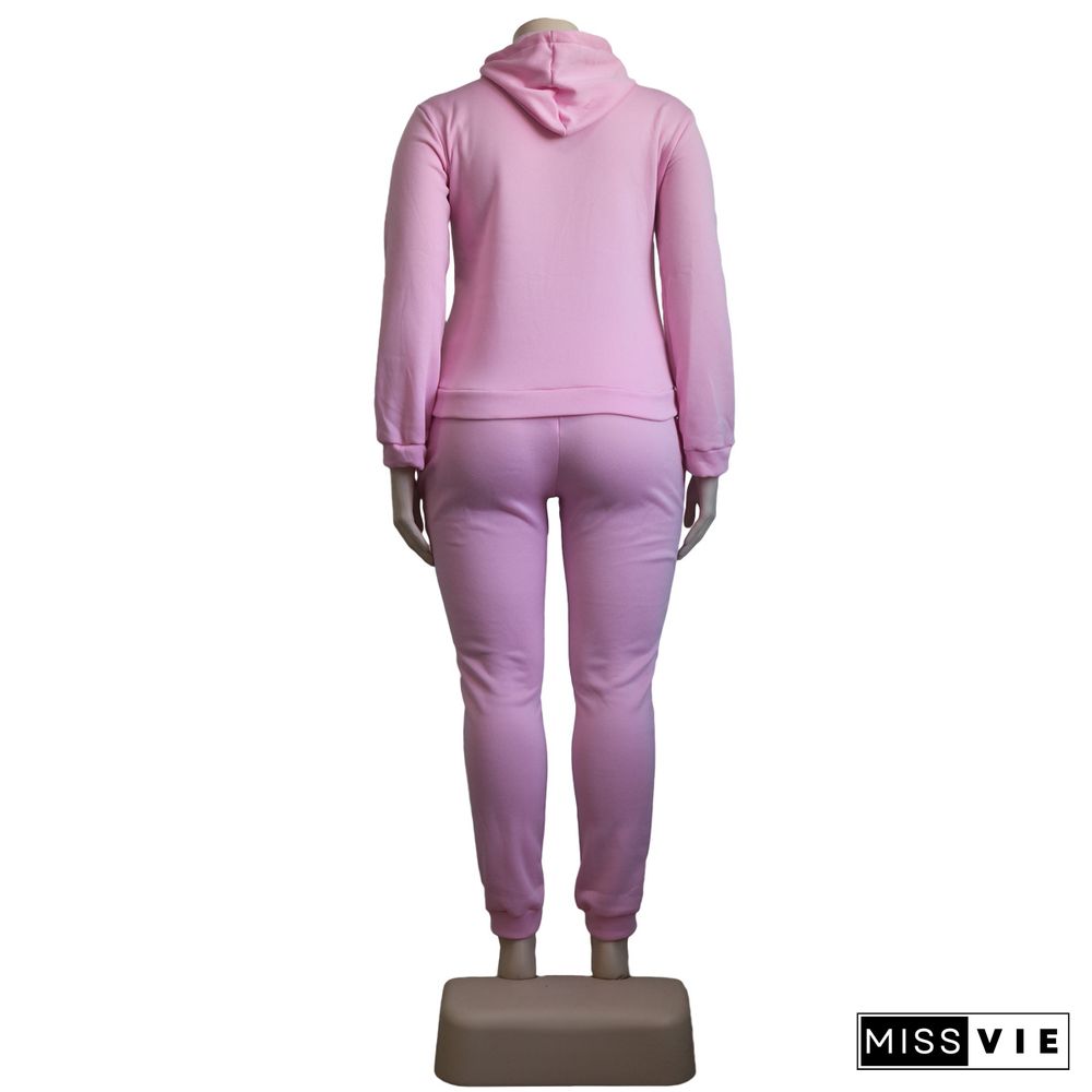 Plus Size Hoodies Sweatshirt Pants Tracksuit