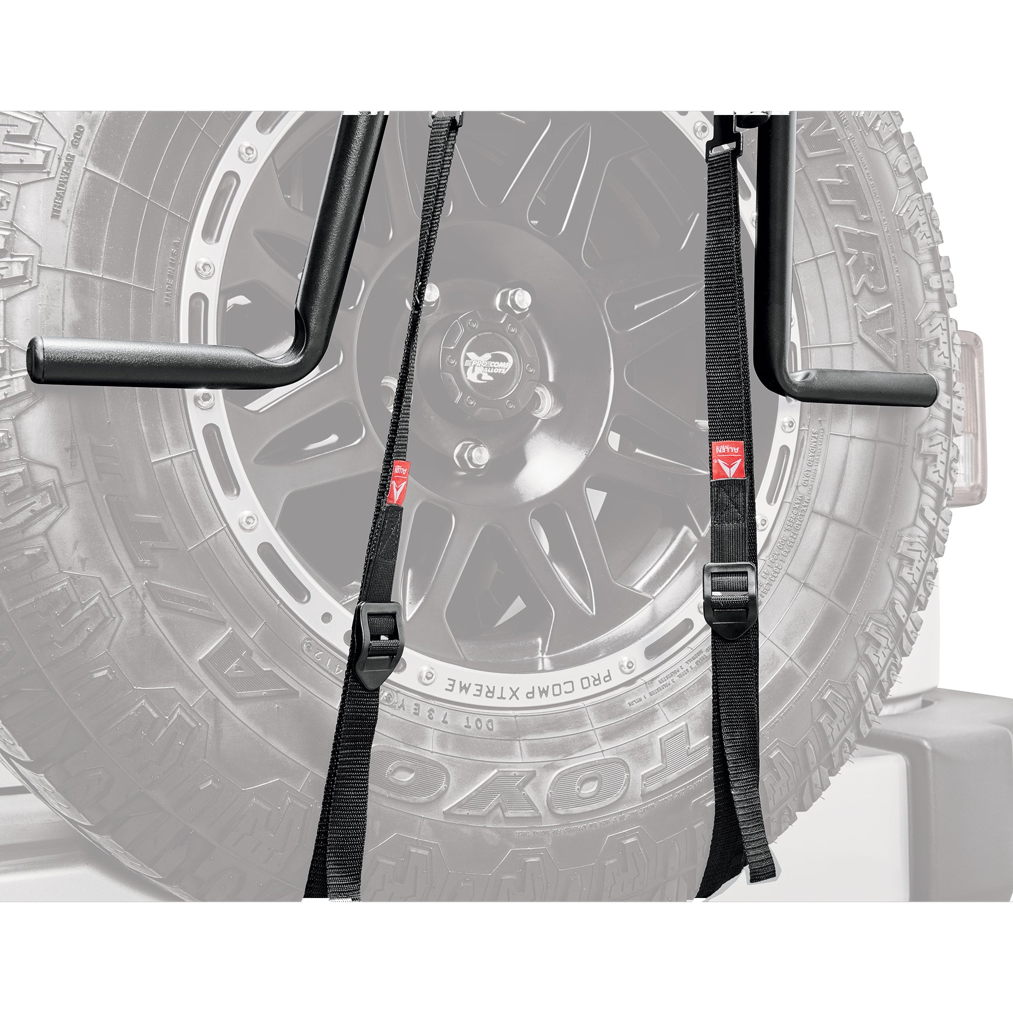 Allen Sports Deluxe 2-Bicycle Spare Tire Mounted Bike Rack Carrier， 322DN