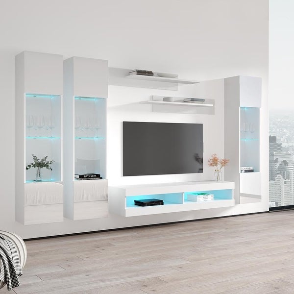 Fly CD3 34TV Wall Mounted Floating Modern Entertainment Center