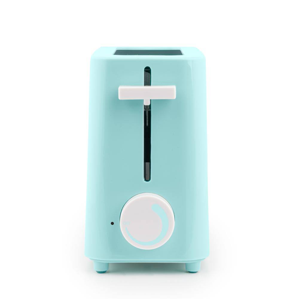 Nostalgia 500 W MyMini Single Slice Aqua Toaster with Wide Slot NMSST1AQ