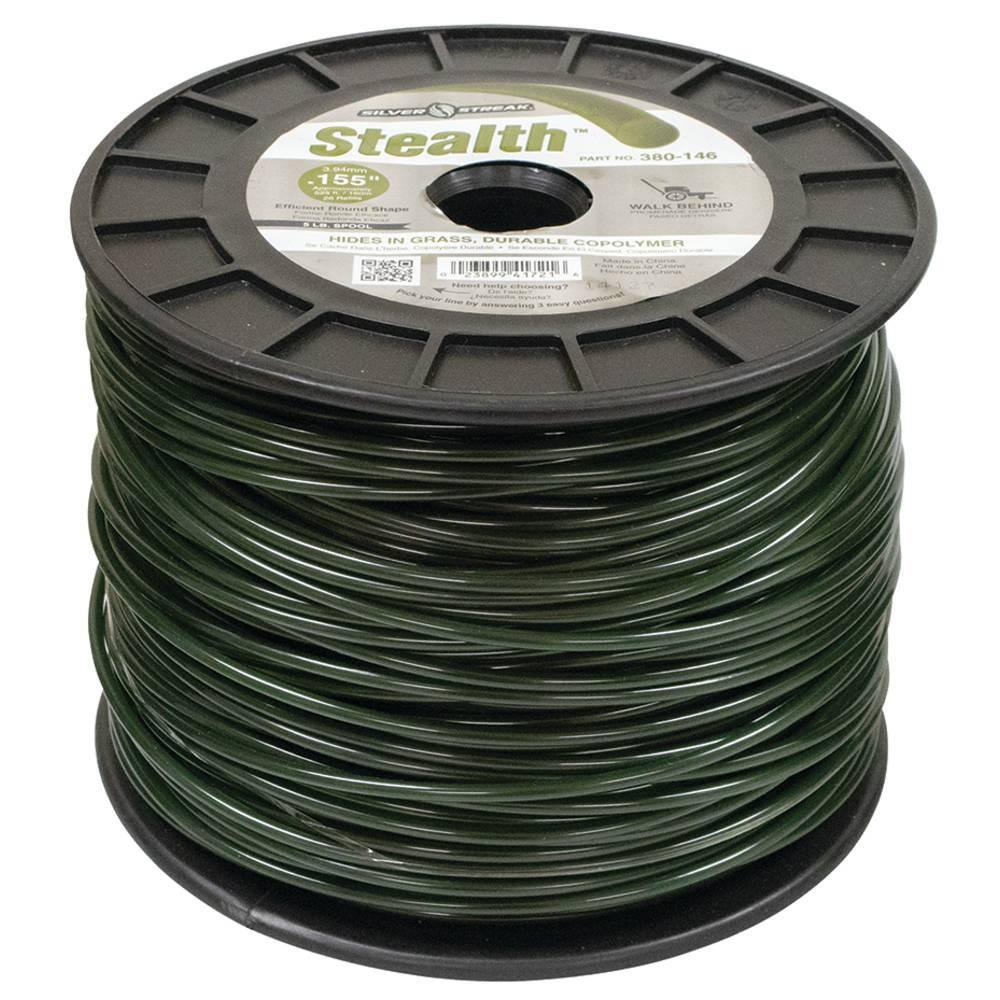 STENS New 380-146 Stealth Trimmer Line for Approximate Length 525 ft. Color Green Diameter 0.155 in. Size 5 lbs. 380-146