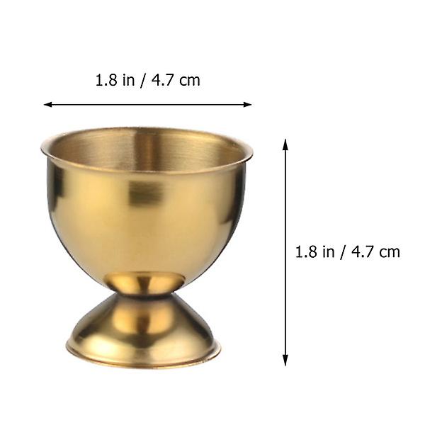 6pcs Stainless Steel Egg Cups Tabletop Egg Holder Stands Small Beer Wine Cups