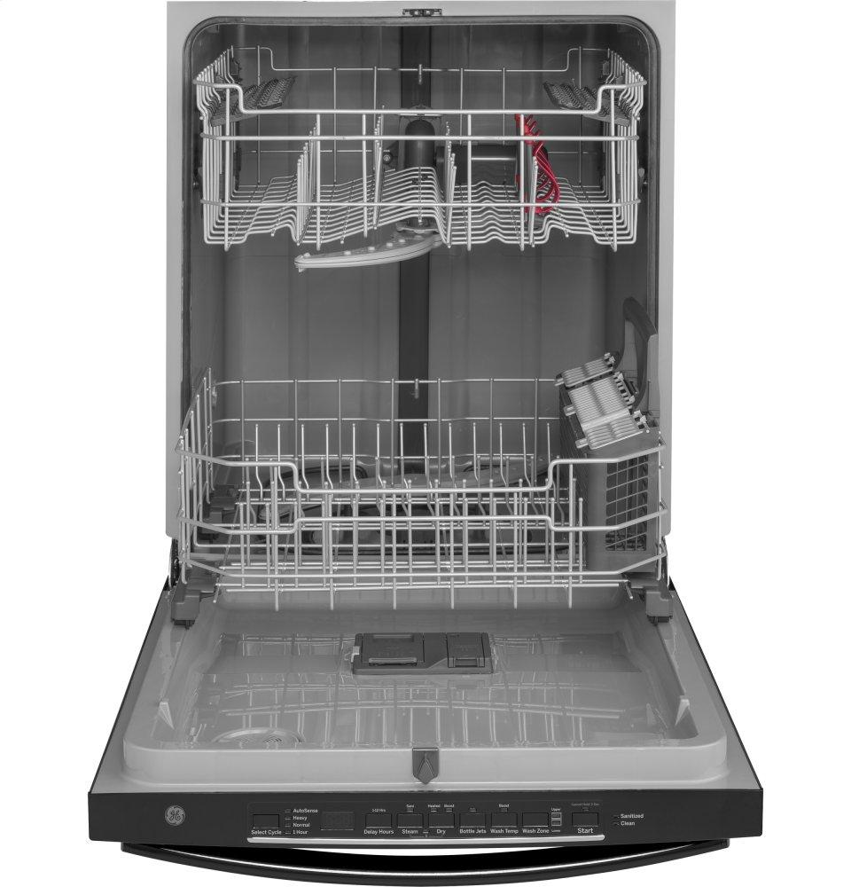 Ge Appliances GDT605PGMBB Ge® Top Control With Plastic Interior Dishwasher With Sanitize Cycle & Dry Boost