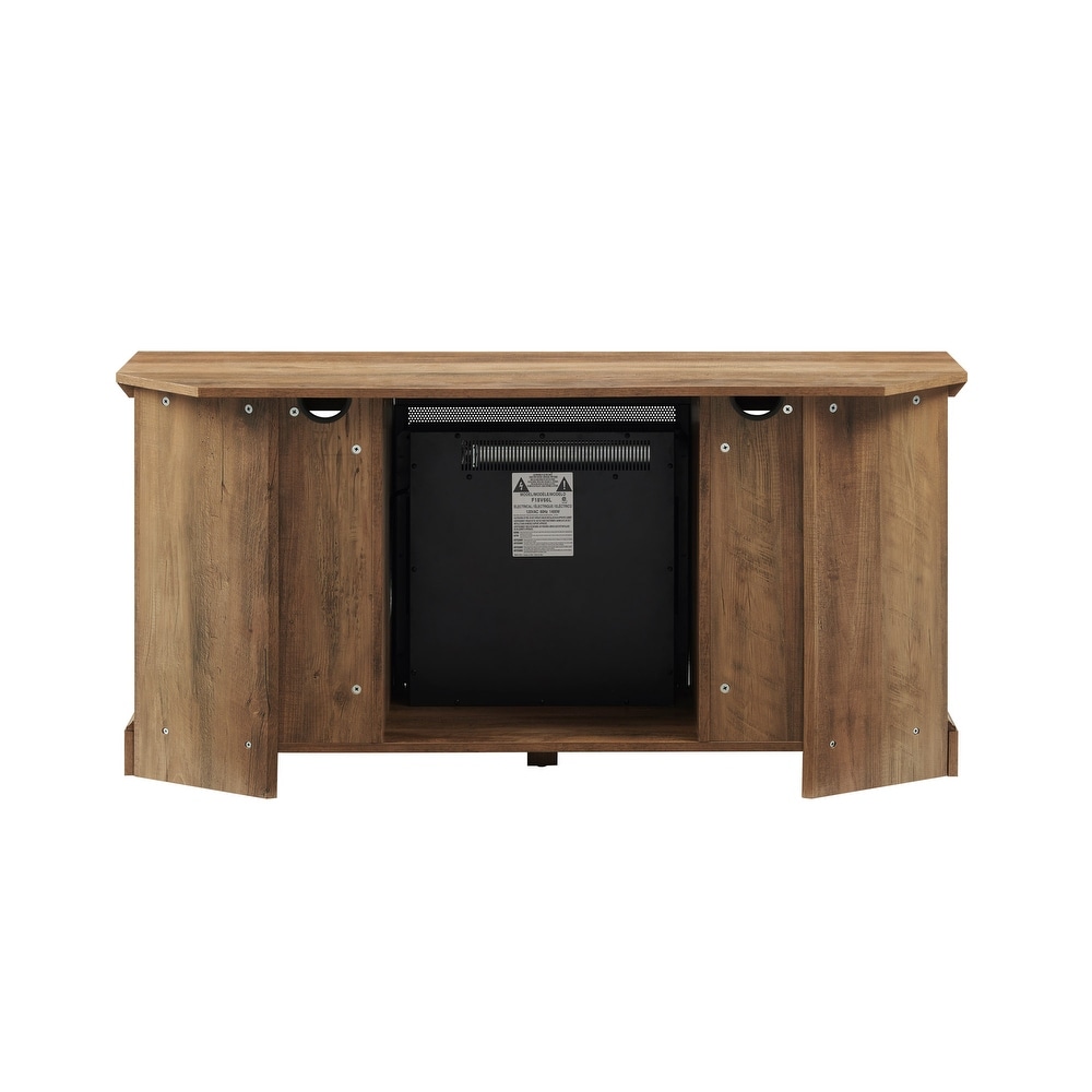 Middlebrook Rustic Fireplace Corner TV Stand