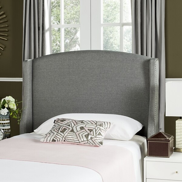 SAFAVIEH Austin Grey Wingback Linen Headboard (Twin) - - 16391403