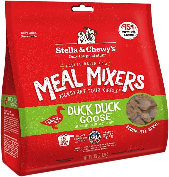 Stella and Chewy's Duck Duck Goose Meal Mixers Freeze-Dried Raw Dog Food Topper