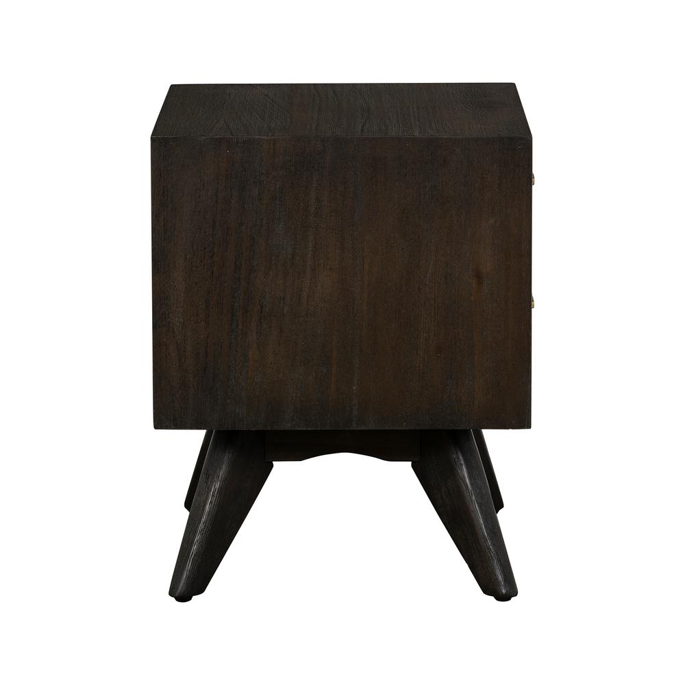 Baly Acacia Mid-Century 2 Drawer Night stand