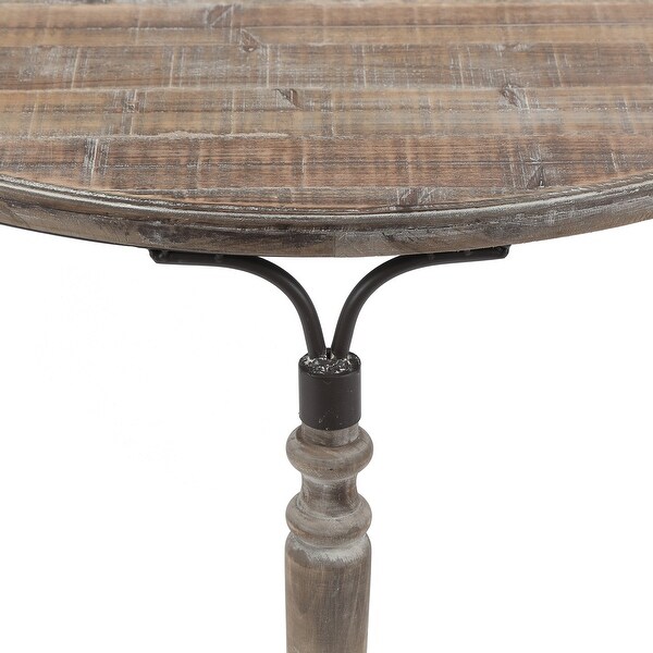 The Gray Barn Robin Road Wood Rustic Half Moon Table