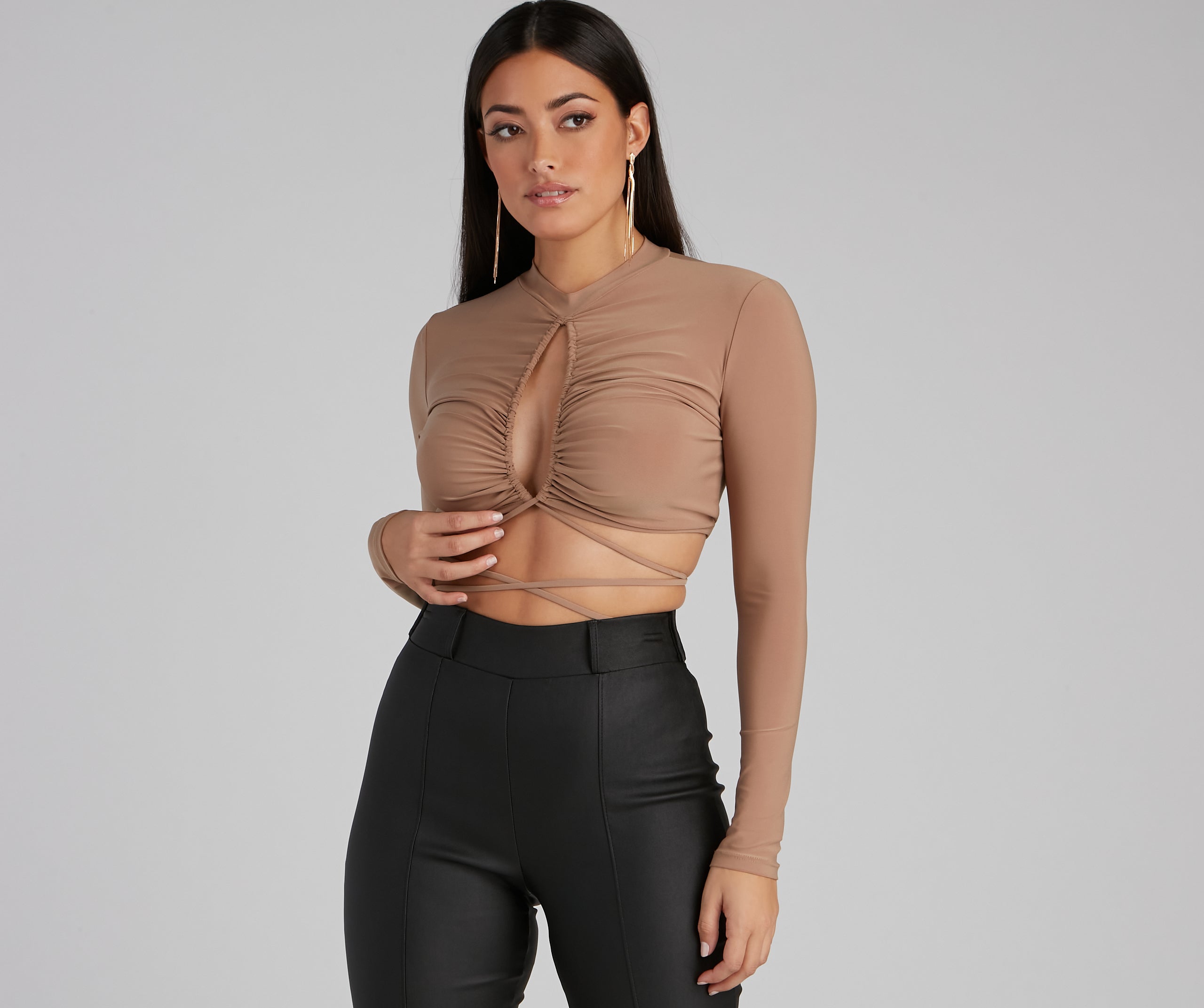 Chic Life Open Back Crop Top