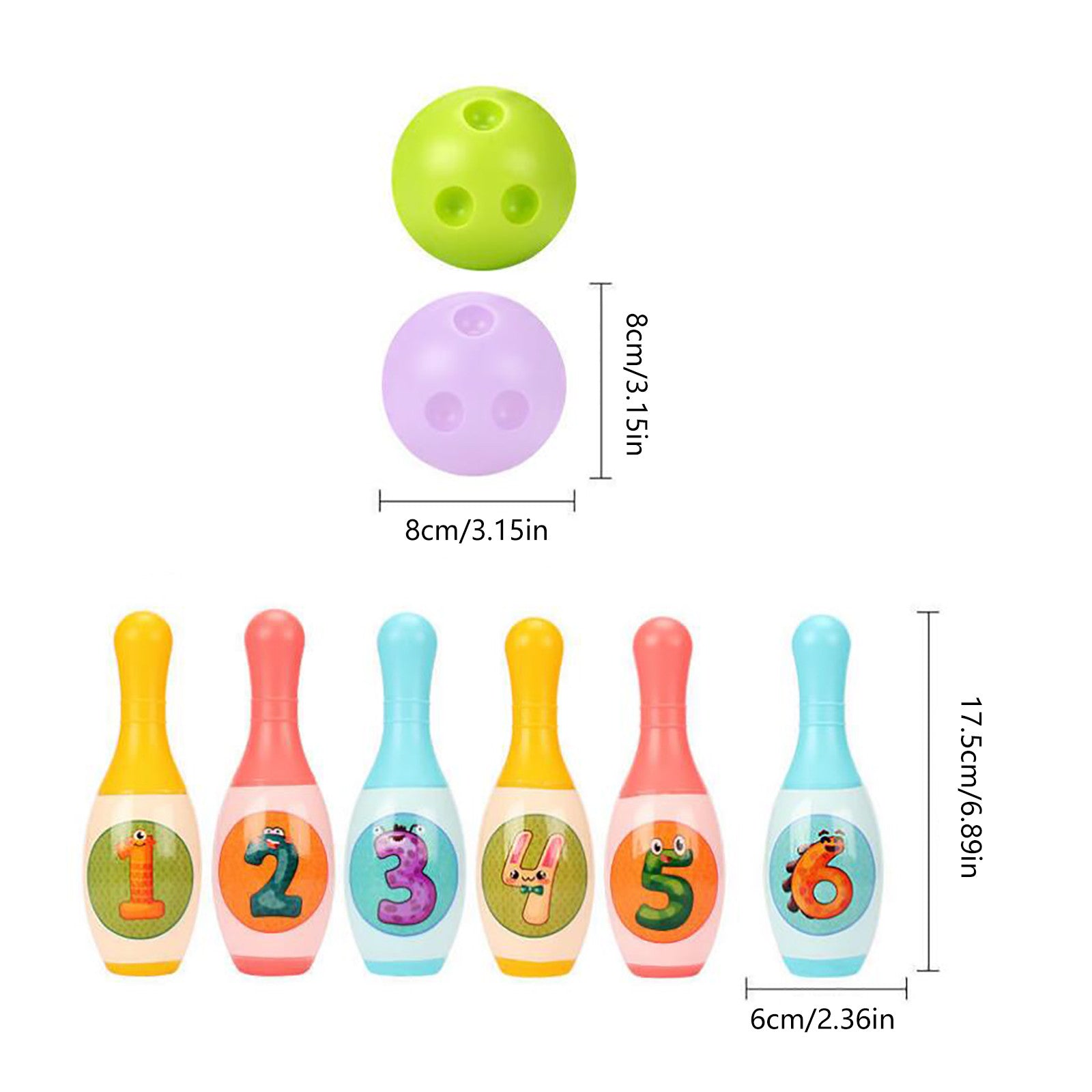 WANYNG Girls Set Interactive Game Parent-Child 8-Piece Outdoor Indoor Outdoor Games For Boys Bowling Bowling Toys Sports And Ball Children’s And Education