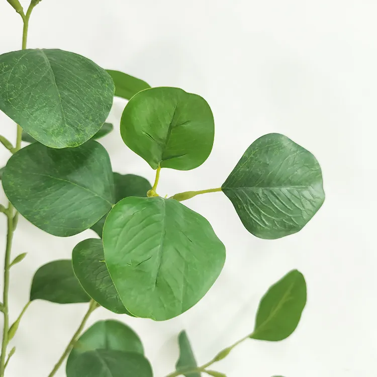 GS JQY01 2 garden supplies decoration faux leaf plastic eucalyptus leaves simulation branch foliage artificial money leaf