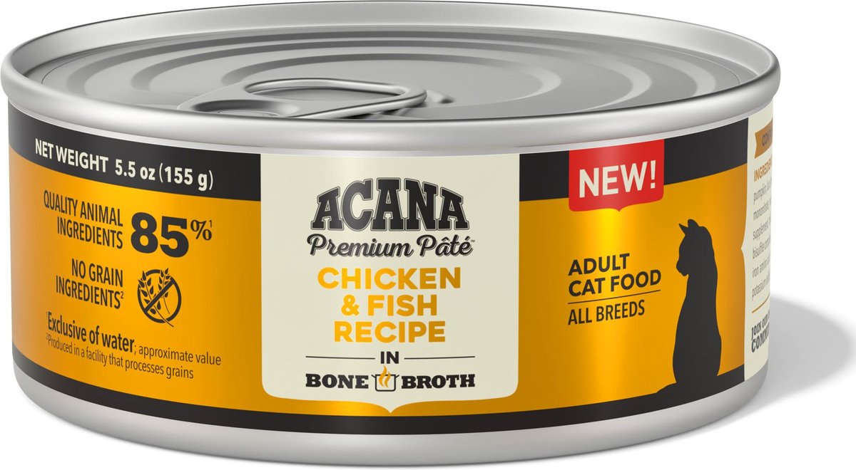 ACANA Chicken + Fish Recipe in Bone Broth Grain-Free Wet Cat Food