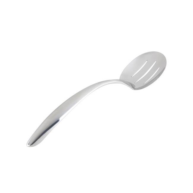 Bon Chef 9458 13.5 in. EZ Use Banquet Serving Slotted Spoon with Hollow Cool Handle