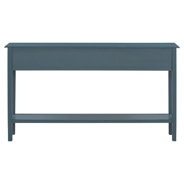 Entryway Console Table， Sofa Table with Two Drawers and Bottom Shelf