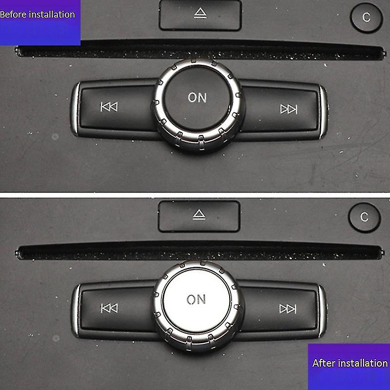 Car Console Volume Multimedia Switch Button Cover Trim For W204 C180 E260 Ml350 Glk200 Interior Acc