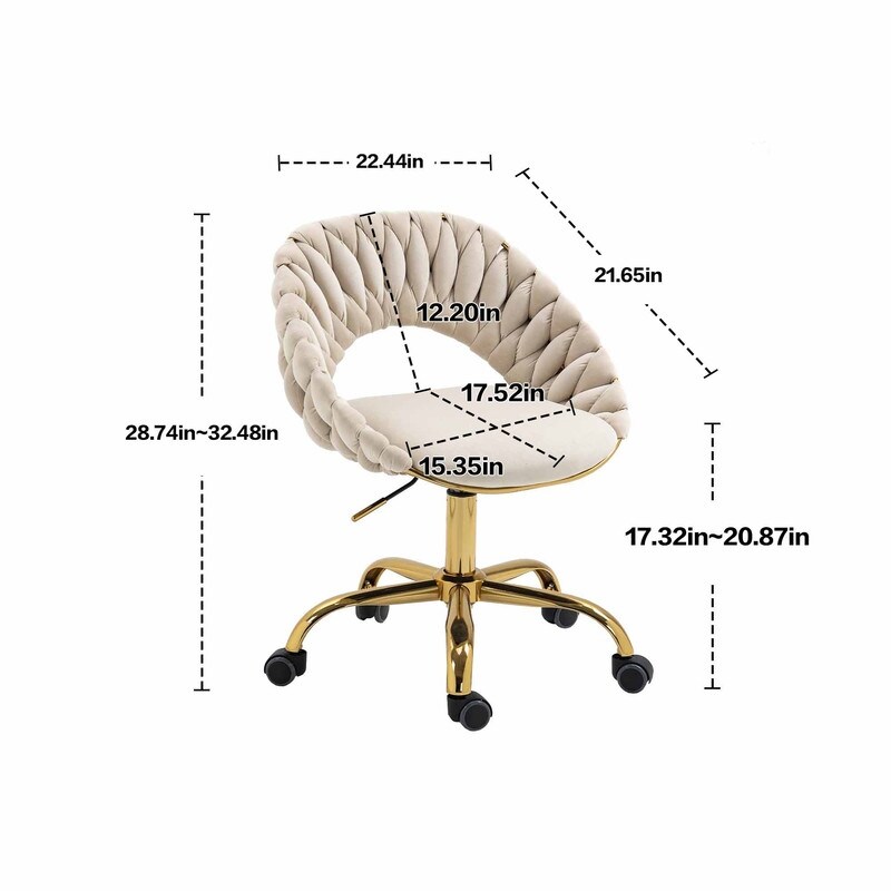 Adjustable Swivel Computer Chair Home Office Chair Fabric