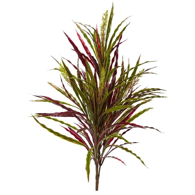 Nearly Natural 28-in Fall Vanilla Grass Artificial Plant (set Of 3)