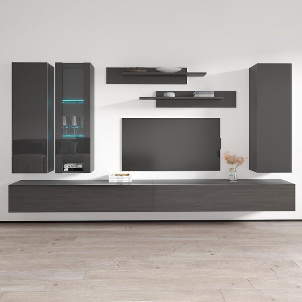 Fly EF4 30TV Wall Mounted Floating Modern Entertainment Center