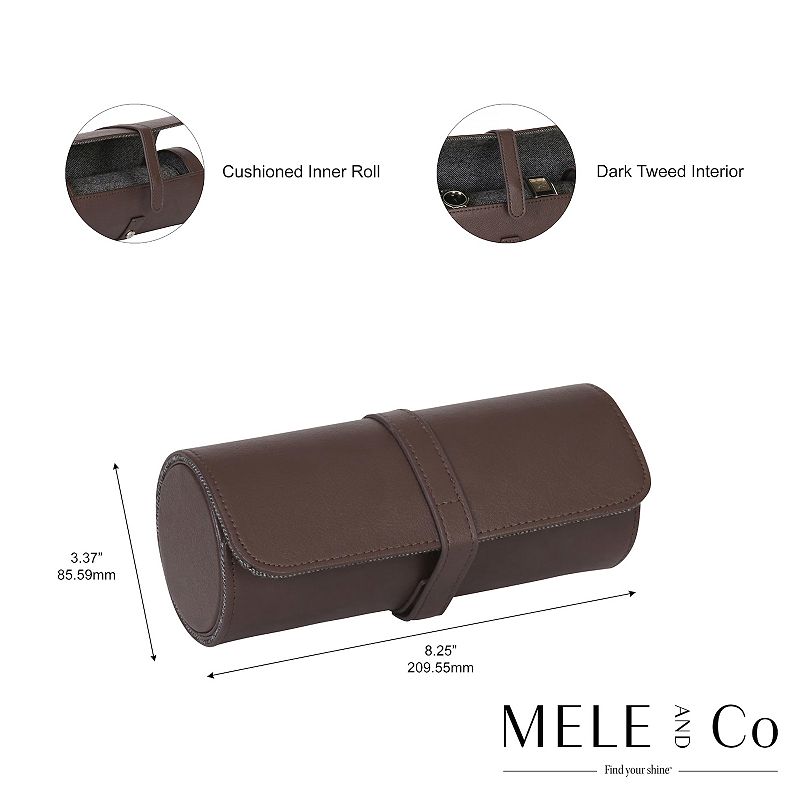 Mele and Co. Austin Brown Faux-Leather Watch Case