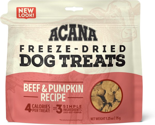 ACANA Singles Beef and Pumpkin Formula Grain-Free Freeze-Dried Dog Treats