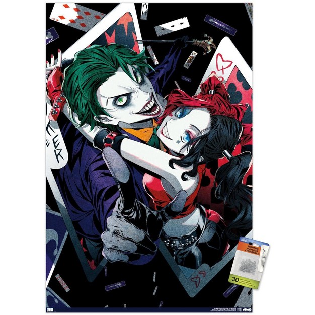 Trends International Dc Comics Harley Quinn Anime Joker Hug Unframed Wall Poster Prints