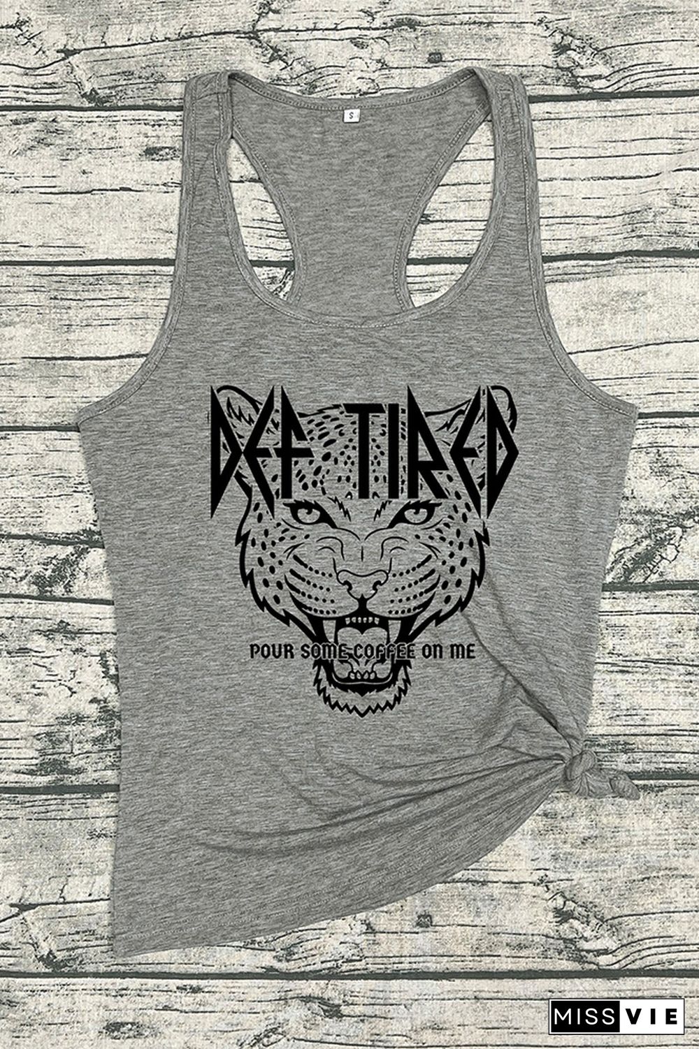 Cheetah Print Graphic Tank Top