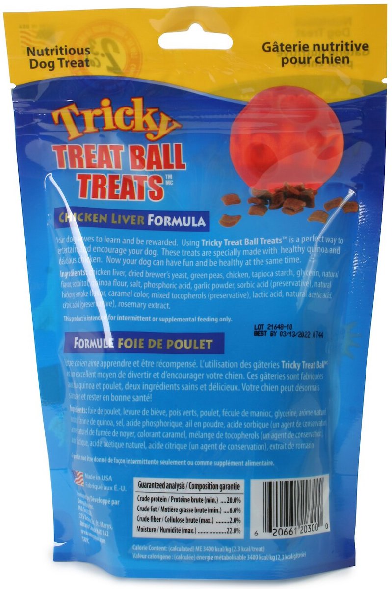 Omega Paw Tricky Treat Ball Chicken Flavor Dog Treats